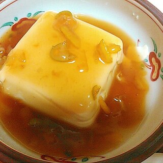 豆腐のネギ柚子あん